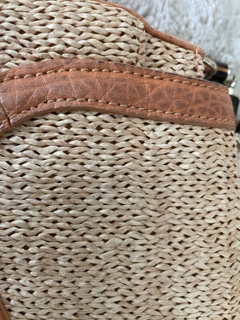 Elaine Turner leather woven crossbody purse - Picture 7 of 12